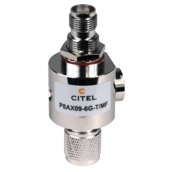 Outdoor RF Protector, Dc-6.9 Ghz, Dc Pass, 25W, Imax 20Ka, M-F Tnc Connector, Citel, Mfr#: P8AX09-6G-T/MF
